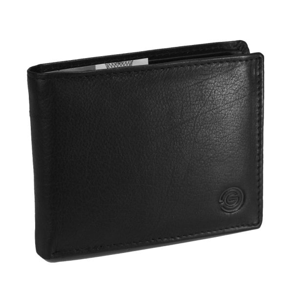 Ανδρικό Δερμάτινο Πορτοφόλι GINIS CG-83/2 Μαύρο – RFID Προστασία, Πολλές Θήκες & Πλούσιους Χώρους