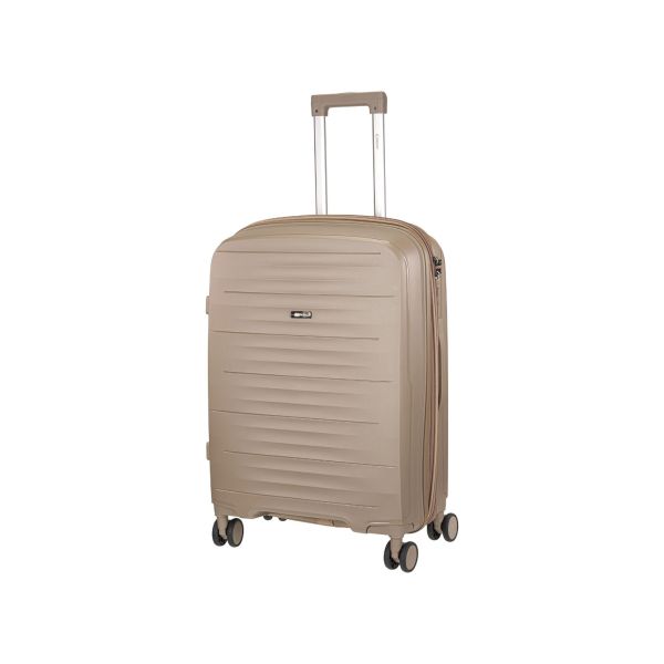 Βαλίτσα Μεσαία XPLORER 178-24 Μπεζ – Πολυπροπυλένιο, με TSA & 4 Ροδάκια – Έως 20kg Αεροδρομίου