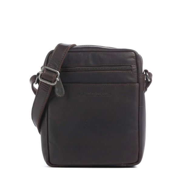 Δερμάτινο Ανδρικό Τσαντάκι Ώμου Chesterfield C48.138601 Laveno Καφέ – Premium Wax Pull up Δέρμα