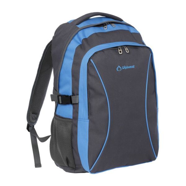 Σακίδιο Πλάτης DIPLOMAT BF21 33L Γκρι/Μπλε με Θέση για Laptop 15,6” – Μεγάλο & Άνετο