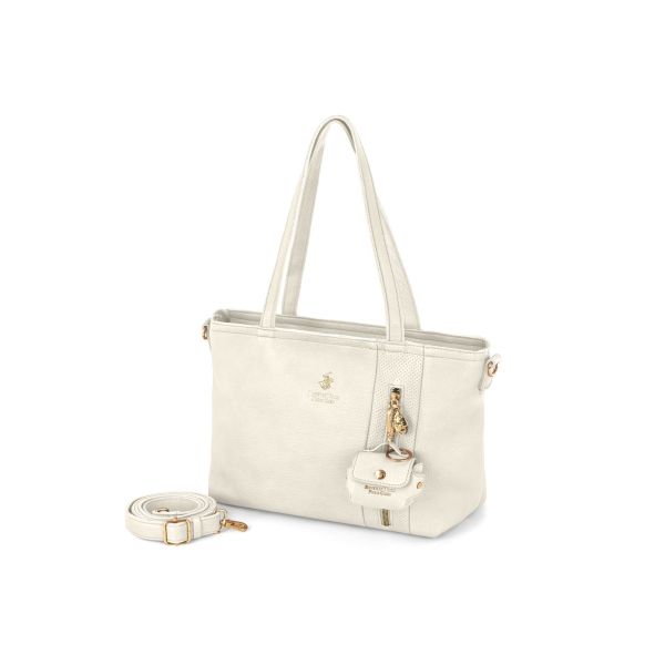 Κομψή Λευκή Τσάντα Beverly Hills Polo Club BH-4560 (Zip Closure)