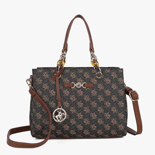 Κομψή Fashion Τσάντα Ώμου Beverly Hills Polo Club BH4661 με Εσωτερικό Χώρισμα (PU Leather) Καφέ