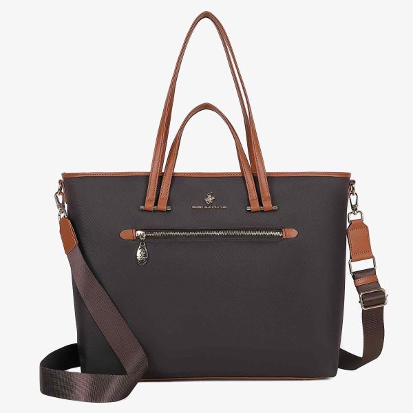 Γυναικείο Business Bag με Υποδοχή Βαλίτσας Beverly Hills Polo Club BH-4730 (41cm) Καφέ