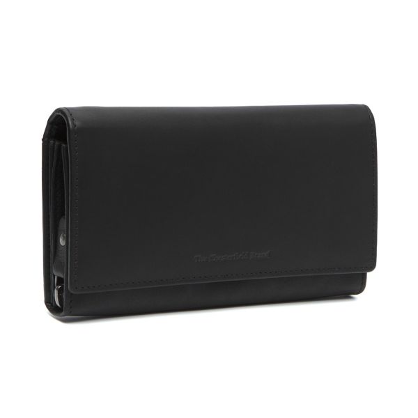 Δερμάτινο Γυναικείο Πορτοφόλι Μεγάλο Chesterfield Mirthe C08.017800 Μαύρο με RFID Προστασία – Premium Wax Pullup Δέρμα