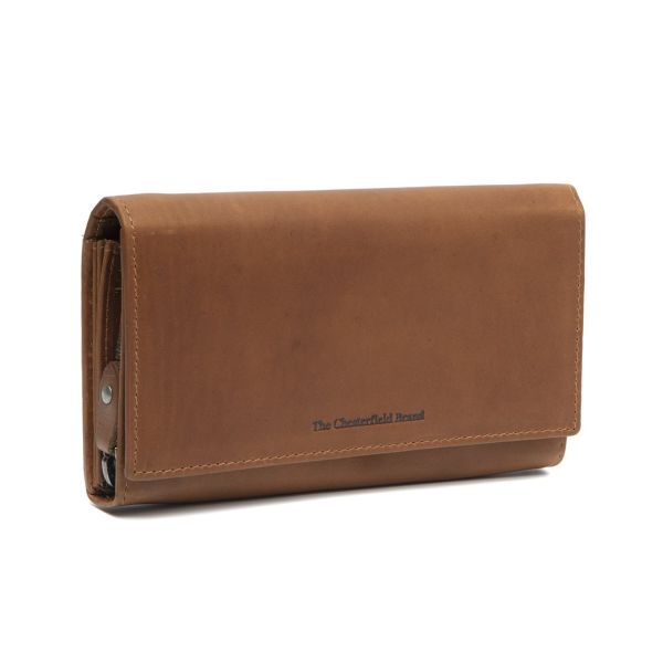 Δερμάτινο Γυναικείο Πορτοφόλι Μεγάλο Chesterfield Mirthe C08.017831 Κονιάκ με RFID Προστασία – Premium Wax Pullup Δέρμα