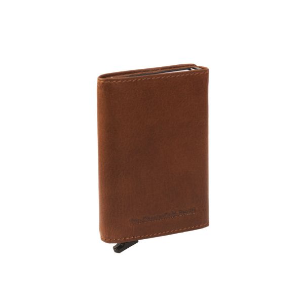 Δερμάτινη Μεταλλική Καρτοθήκη Chesterfield C08.038031 Κονιάκ με RFID Προστασία & Έξτρα Θήκες