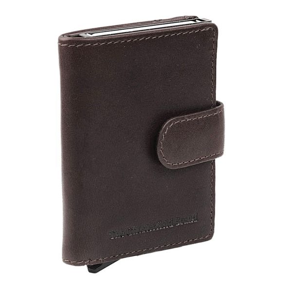 Δερμάτινη Μεταλλική Καρτοθήκη Chesterfield C08.038101 Καφέ με RFID Προστασία – Ασφάλεια & Πολυτέλεια