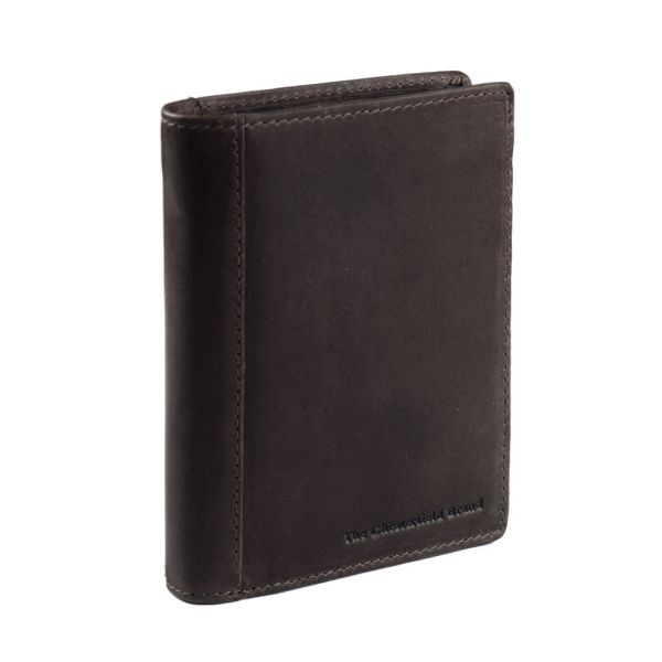 Ανδρικό Δερμάτινο Πορτοφόλι Chesterfield Ethel C08.040201 Καφέ Όρθιο Vintage – Wax Pull Up με RFID Προστασία