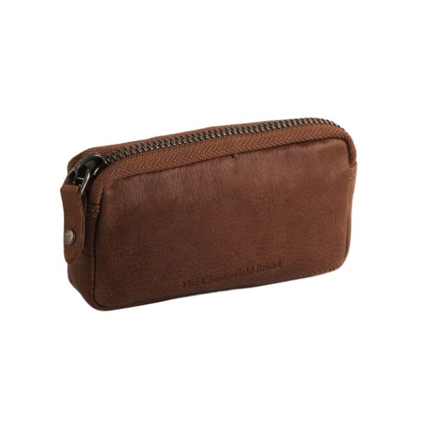 Δερμάτινη Κλειδοθήκη Chesterfield Corey C08.041331 Κονιάκ – Premium Δέρμα – Compact για Κλειδιά & Κάρτες