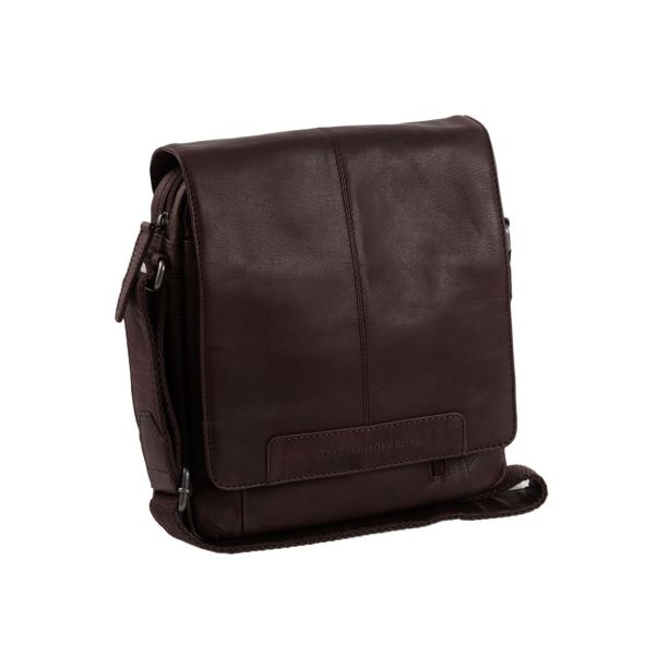 Ανδρικό Δερμάτινο Τσαντάκι Ώμου Chesterfield Remy C48.055000 Καφέ – Premium, Κομψό με Καπάκι & Φερμουάρ