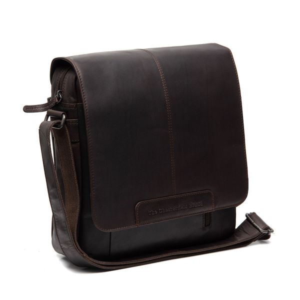 Δερμάτινο Τσαντάκι Ώμου Μεγάλο Chesterfield Raphael C48.055101 Καφέ – Premium Pull-Up Δέρμα με Θήκη Tablet
