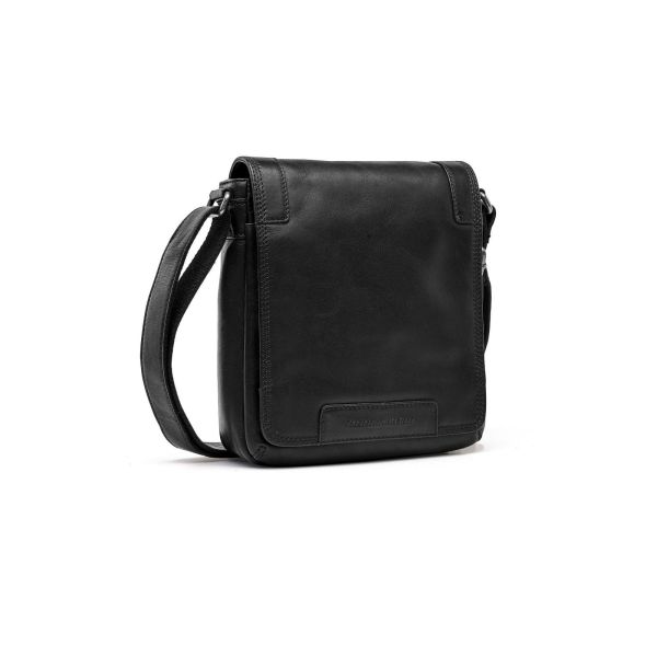 Ανδρικό Δερμάτινο Τσαντάκι Ώμου Chesterfield C48.182800 Μαύρο | Wax Pull Up, Compact & 2 Κεντρικές Θέσεις