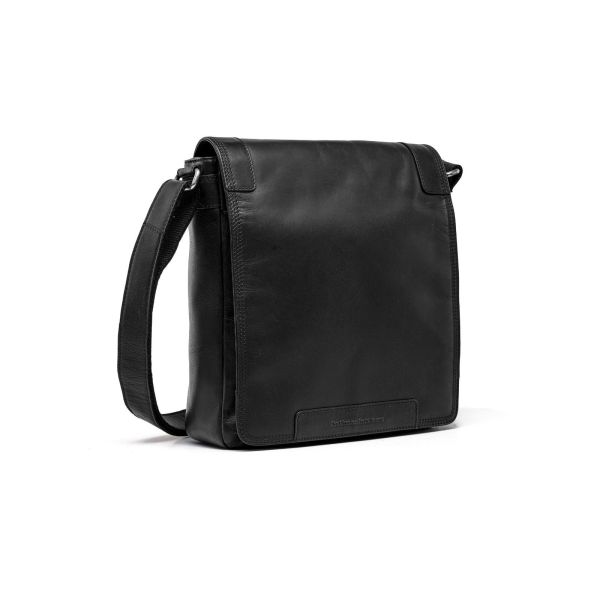 Μεγάλο Ανδρικό Δερμάτινο Τσαντάκι Chesterfield C48.182900 Μαύρο | Wax Pull Up με 2 Κεντρικές Θέσεις & Μαγνητικό Καπάκι