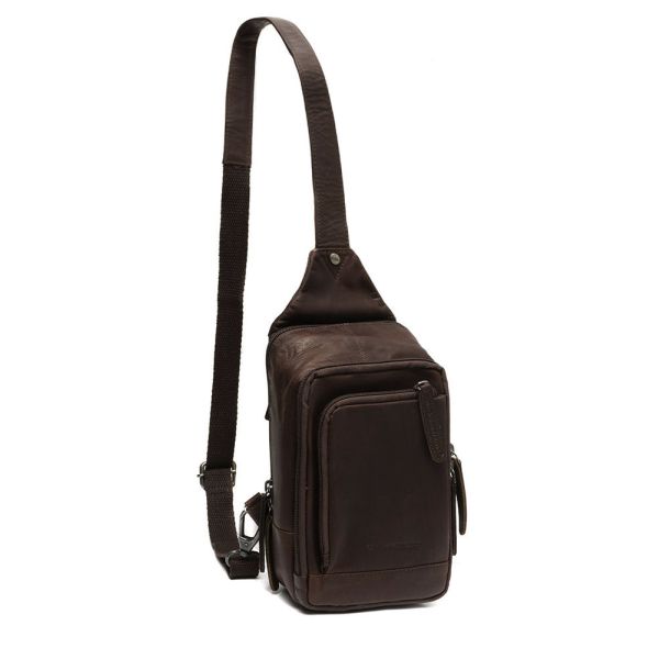 Δερμάτινο Τσαντάκι Χιαστί / Crossbody Chesterfield Riga C58.028401 Καφέ – Premium Pull-Up Δέρμα με Πολλαπλές Θήκες