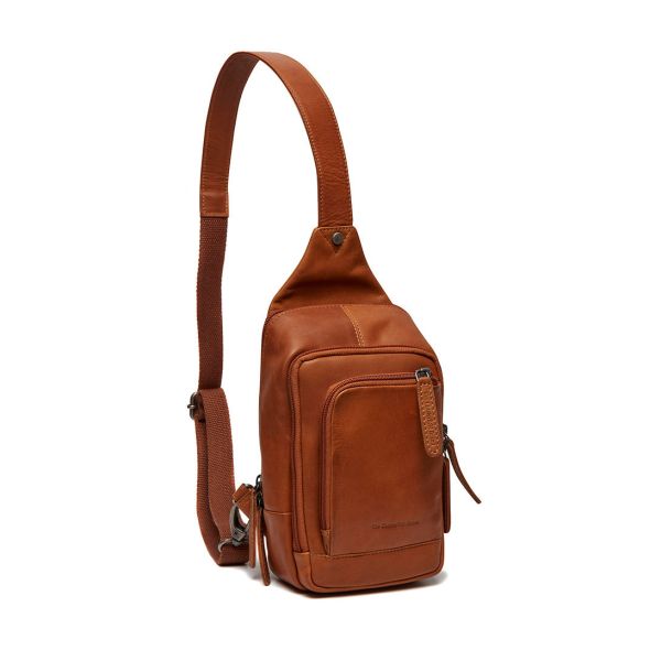Δερμάτινο Τσαντάκι Χιαστί / Crossbody Chesterfield Riga C58.028431 Κονιάκ – Premium Pull-Up Δέρμα με Πολλαπλές Θήκες