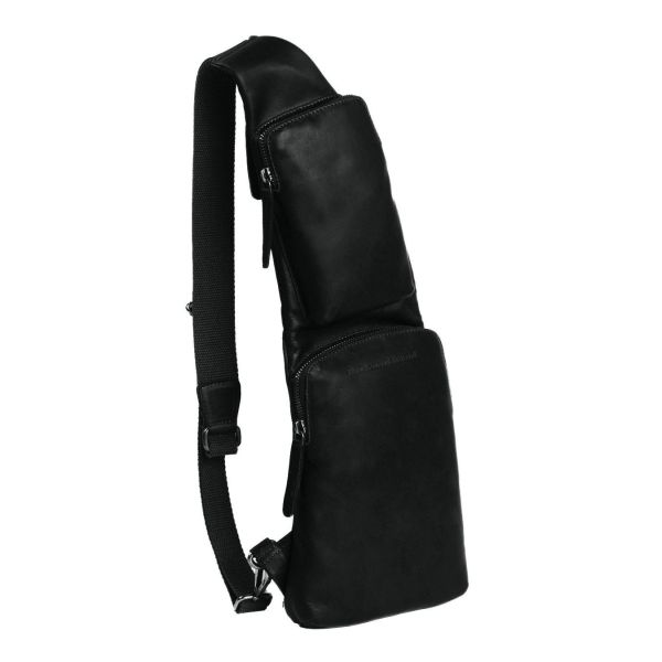 Δερμάτινο Τσαντάκι Χιαστί / Στήθους Chesterfield Logan C58.028600 Μαύρο – Premium Pull Up Δέρμα