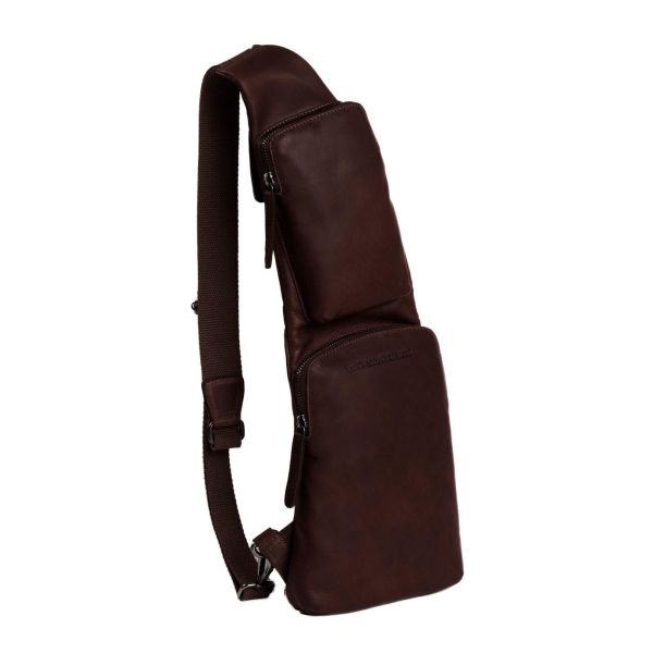 Δερμάτινο Τσαντάκι Χιαστί / Στήθους Chesterfield Logan C58.028601 Καφέ– Premium Pull Up Δέρμα