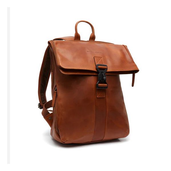 Δερμάτινο Επαγγελματικό Σακίδιο Πλάτης Chesterfield Savona C58.032231 Κονιάκ | Roll Top, Θήκη Laptop 15