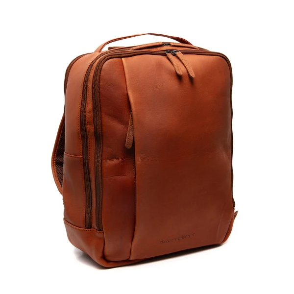 Δερμάτινο Επαγγελματικό Σακίδιο Πλάτης Chesterfield Soraja C58.700031 Κονιάκ – με 3 Διαμερίσματα & Wax Pull-Up Δέρμα