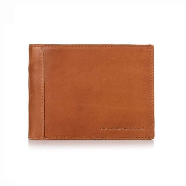 Δερμάτινο Ανδρικό Πορτοφόλι Chesterfield C08.0201A31 Κονιάκ με RFID Προστασία από Wax Pull Up Δέρμα – Vintage