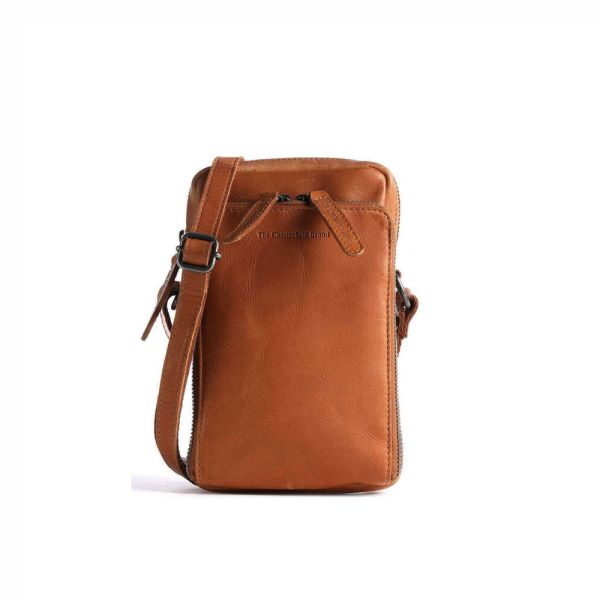 Δερμάτινο Τσαντάκι Ώμου Μικρό Chesterfield Hamilton C48.116331 Κονιάκ – Premium, Ιδανικό για Smartphone
