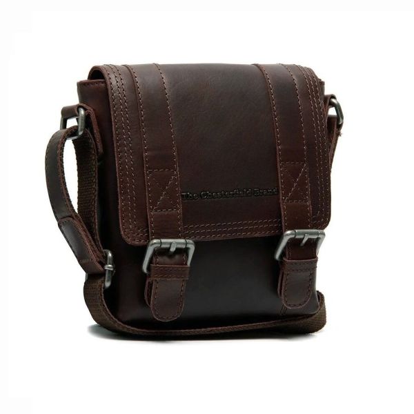 Δερμάτινο Ανδρικό Τσαντάκι Ώμου Chesterfield Ariano C48.132801 Καφέ