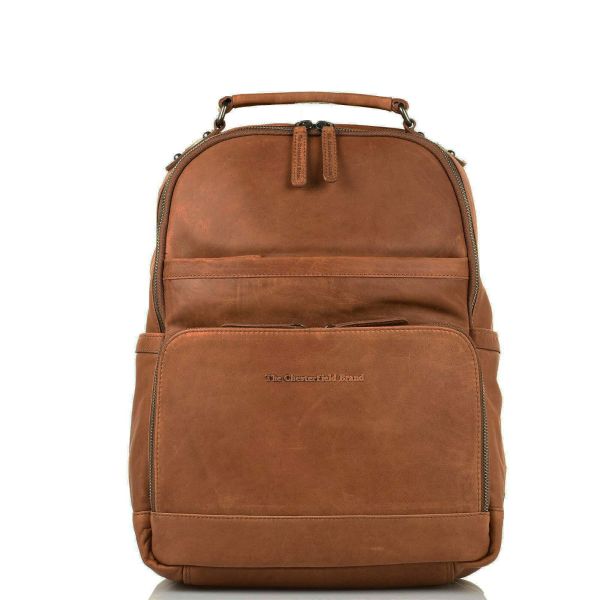 Δερμάτινο Σακίδιο Πλάτης Chesterfield Austin C58.018431 Κονιάκ – Θήκη Laptop 14