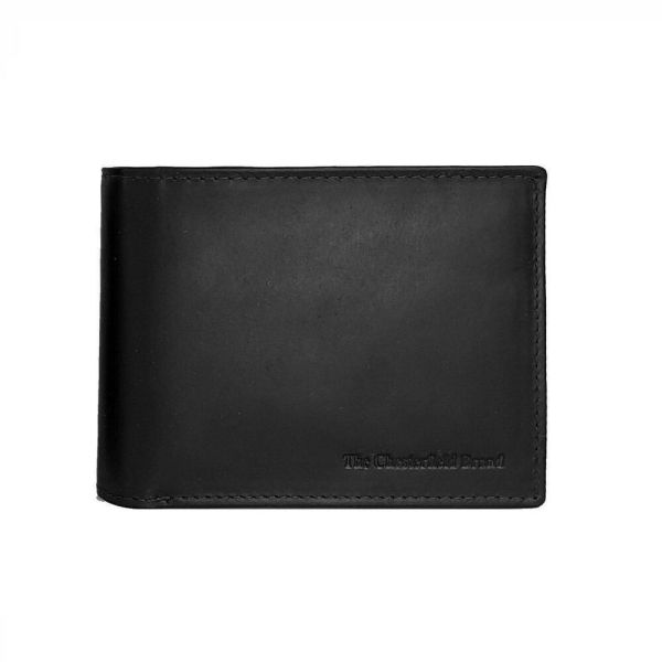 Ανδρικό Δερμάτινο Πορτοφόλι Chesterfield Harlem C08.037000 Μαύρο – Wax Pull Up, RFID & Premium Ποιότητα