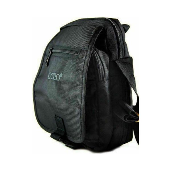 Ανδρικό Τσαντάκι Ώμου / Χιαστί POLO VERTICAL 907071 Μαύρο – Compact & Οργανωμένο με Καπάκι & Επέκταση