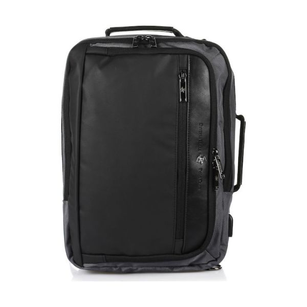 Σακίδιο Πλάτης & Ώμου 2-σε-1 Polo Club BH-1373 Γκρι | Business για Laptop 15