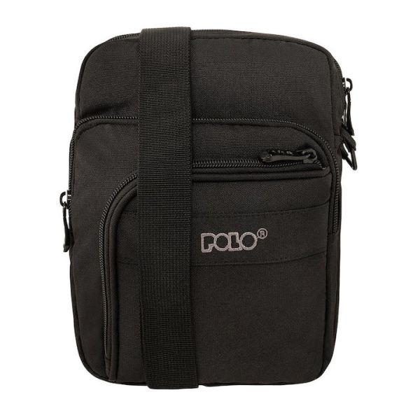 Ανδρικό Τσαντάκι Ώμου POLO 907008-2002 Μαύρο – Θήκη για Smartphone, Πρακτικό & Πολλές Τσέπες