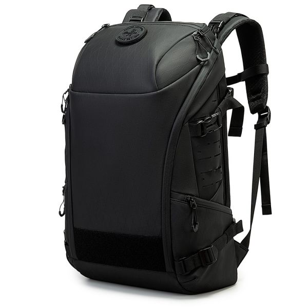 Αδιάβροχο Σακίδιο Πλάτης Bange FW226 Μαύρο 30L Laptop 15.6” με Velcro Design | Πολυμορφικό Σακίδιο Ταξιδιού & Γραφείου