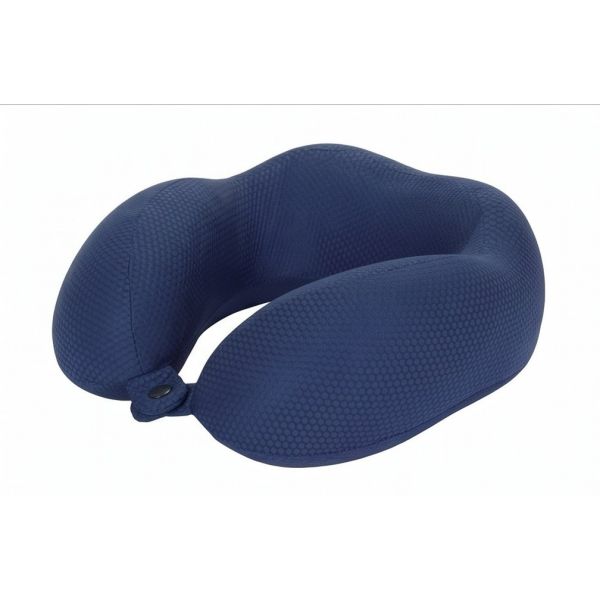 Μαξιλαράκι Ταξιδίου Memory Foam Diplomat ACPIL3 Μπλε | Ιδανικό για Αεροπλάνο με Κλιπ Μεταφοράς