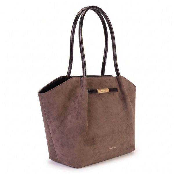 Μεγάλη Τσάντα Χειρός & Ώμου AMALIA NSY6929-85 (46x28x12cm) Dark-Brown