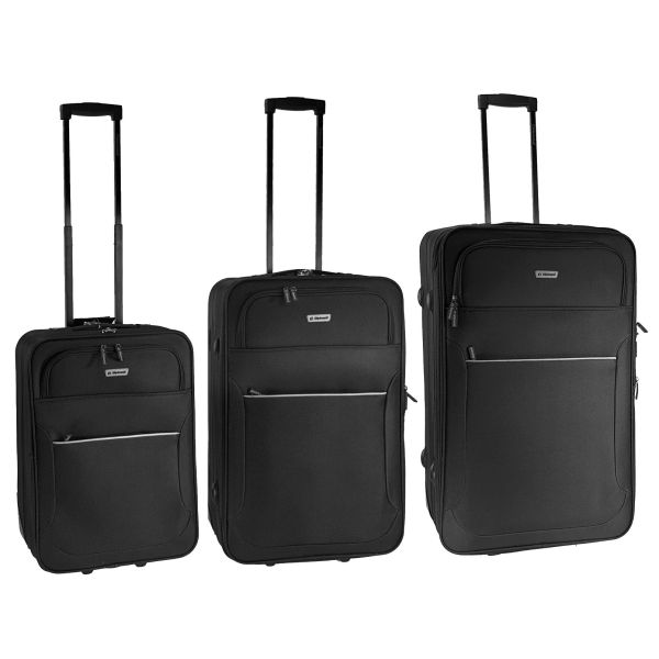 Σετ Βαλίτσες DIPLOMAT ZC3002 Μαύρο SET3 Καμπίνας, Μεσαία & Μεγάλη – Ολοκληρωμένο Travel Set για κάθε ταξίδι