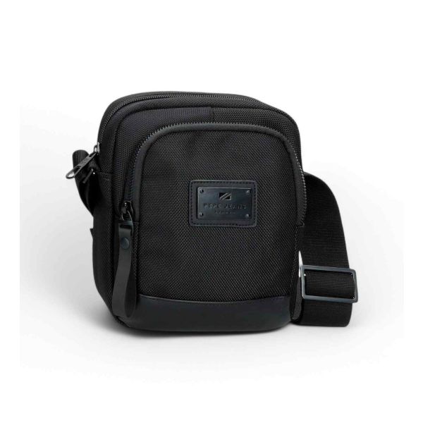 Επώνυμο Μικρό Ανδρικό Τσαντάκι Ώμου Pepe Jeans Blackmore 7055242 Μαύρο | με 2 Θήκες, Premium & Κρυφή Τσέπη