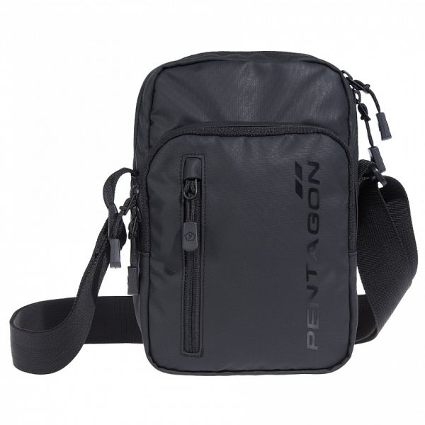 Ανδρικό Τσαντάκι Ώμου Pentagon Kleos Messenger K16096-31-STL Μαύρο | Αδιάβροχο με Θήκη Smartphone
