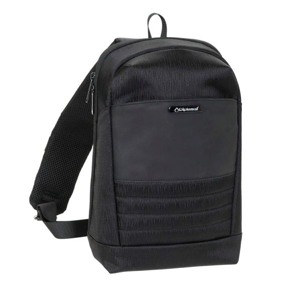 Ανδρικό Χιαστί Crossbody Diplomat KN96 Kingston Μαύρο – Ενισχυμένο 900D & Αμφιδέξιο με Πολλαπλές Θήκες