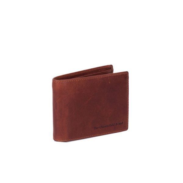 Δερμάτινο Ανδρικό Πορτοφόλι Μικρό Chesterfield Marvin C08.040631 Κονιάκ με RFID Προστασία – Premium Wax Pull Up Δέρμα