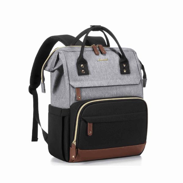 Γυναικείο Σακίδιο Πλάτης Lovevook MB2046 15.6″ Grey/Black/Brown| Επαγγελματικό & Ταξιδίου | Αντικλεπτικό Backpack