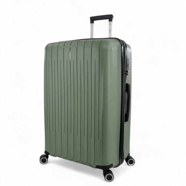 Μεγάλη Σκληρή Βαλίτσα RAIN RB80152 Χακί 75εκ 95L | Πολυπροπυλένιο & Επέκταση | Check-in 23+ Κιλών