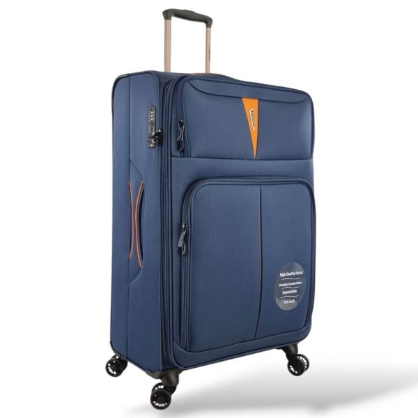Μεγάλη Βαλίτσα 79x46x32 Υφασμάτινη Diplomat Venice ZC6101-L Μπλε – Premium 100L | Ιδανική για 23-32 Κιλά με 4 Ρόδες