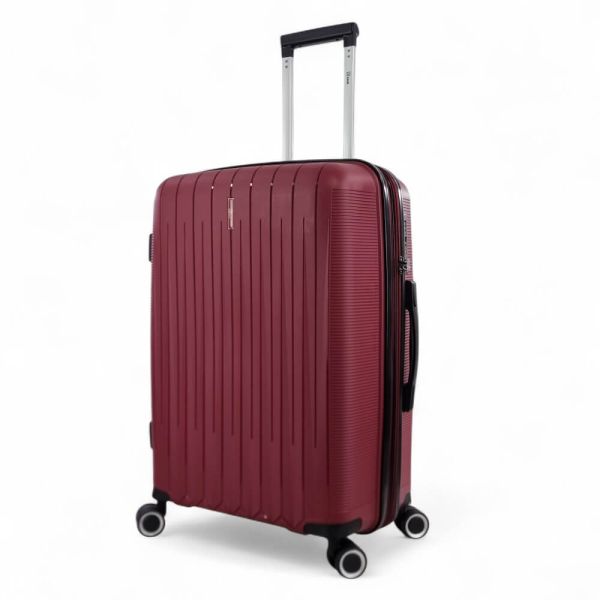 Μεσαία Σκληρή Βαλίτσα RAIN RB80152 Μπορντό 65εκ 70L |Άθραυστο Πολυπροπυλένιο | Check-in 23 Κιλών
