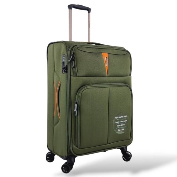 Μεσαία Βαλίτσα Υφασμάτινη Diplomat 68x43x30 Venice ZC6101-M Πράσινο 75L | Premium  Αποσκευή – Επεκτάσιμη για 20 Κιλά
