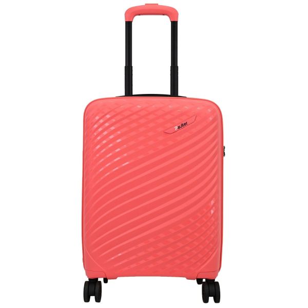 Premium Βαλίτσα Καμπίνας 55x39x20 Πολυπροπυλένιο Paulter 2729/20 Peach | Επέκταση & 4 Διπλοί Τροχοί