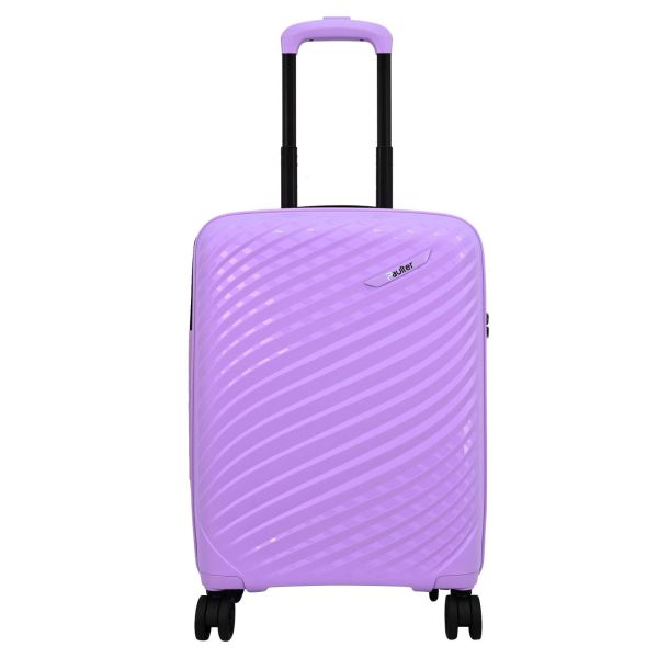 Premium Βαλίτσα Καμπίνας 55x39x20 Πολυπροπυλένιο Paulter 2729/20 Μωβ | Επέκταση & 4 Διπλοί Τροχοί