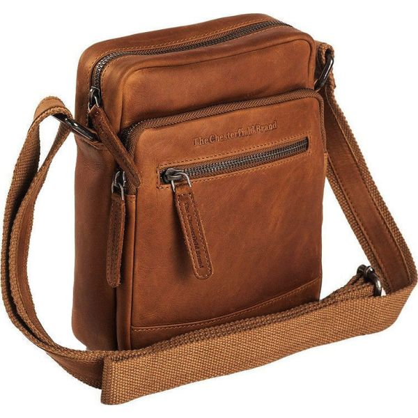 Δερμάτινο Τσαντάκι Ώμου Chesterfield Birmingham C48.098031 Κονιάκ – Premium Pull-Up Δέρμα με Κομψό & Ανθεκτικό Design