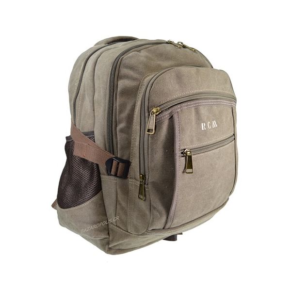 Σακίδιο Πλάτης RCM 21243-058 Μπεζ για Laptop 17” – Μεγάλο & Ανθεκτικό, Ιδανικό και για Ταξίδια