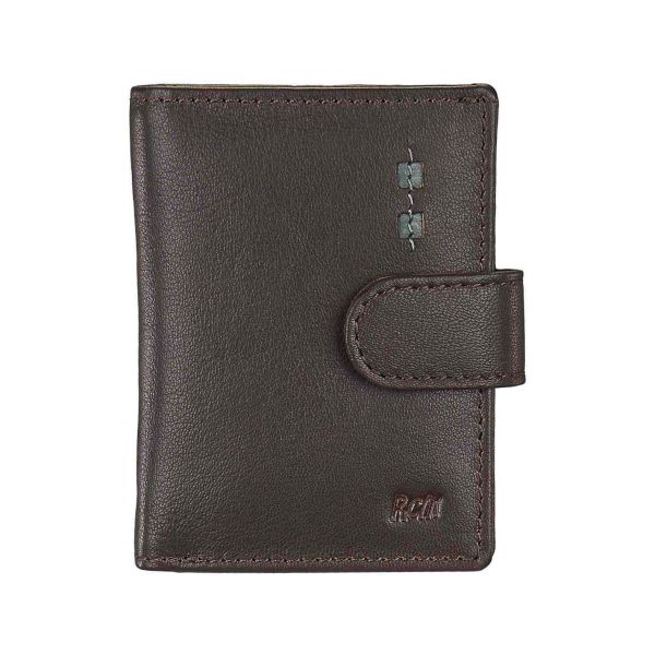 Δερμάτινη Μεταλλική Καρτοθήκη RCM N03 Καφέ  – με RFID Προστασία