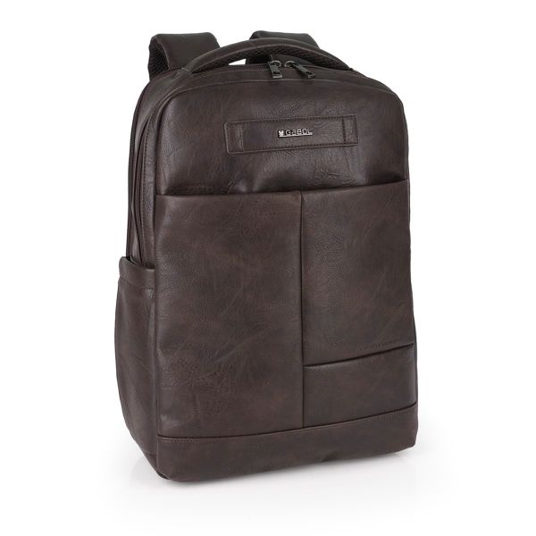 Επαγγελματικό Σακίδιο Laptop Gabol 413855 Καφέ – Laptop 15.6’’ & ECO PU – Με Δύο Κεντρικές Θήκες